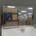 TETOTE Brushed Nickel Bathroom Mirror 24 x 36 Inch Beveled Frame Vanity Mirror, Tempered Glass, Shatterproof, for Modern Bedroom, Entryway, Living Room