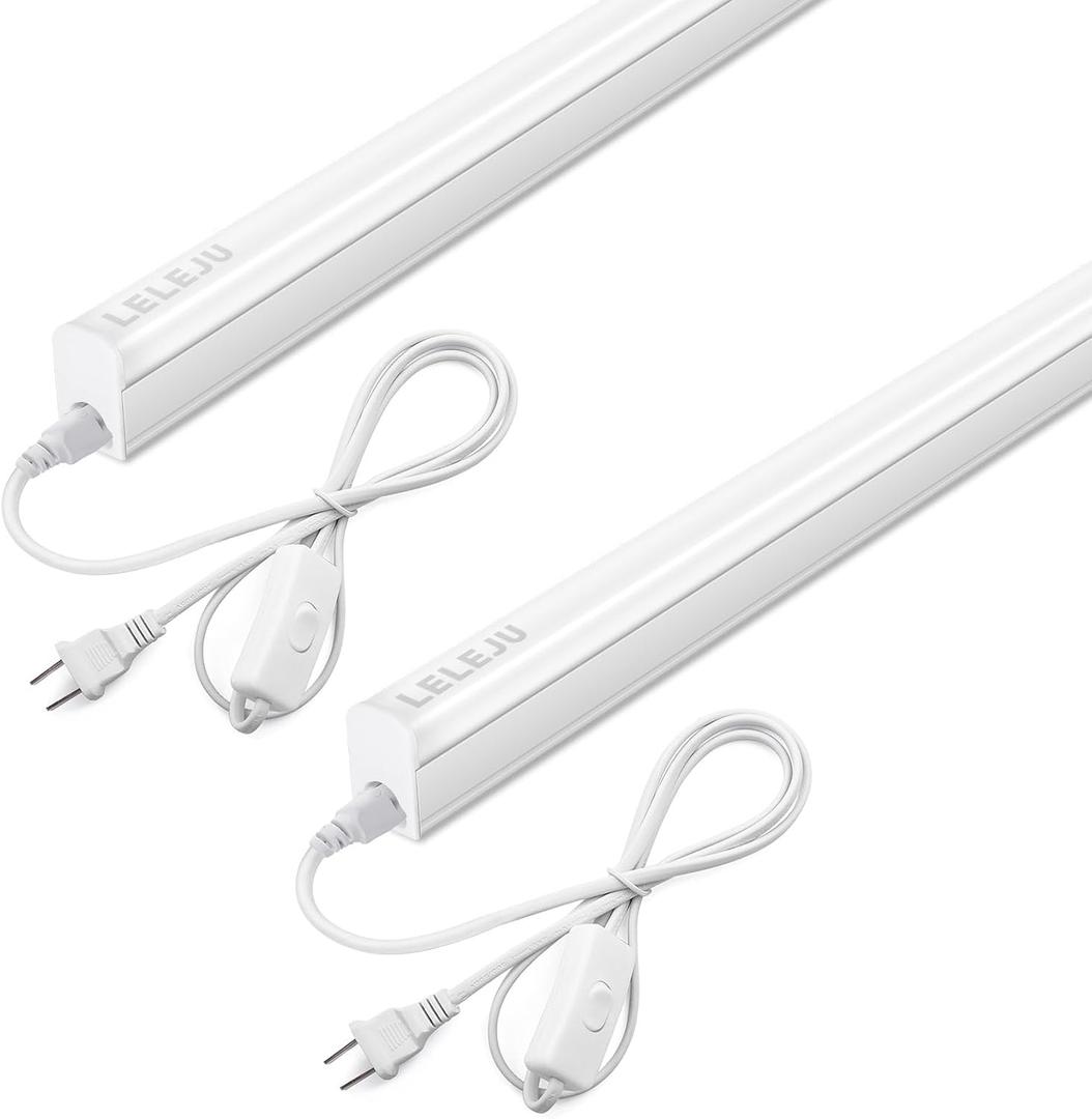 LED Shop Light 3FT, 15W, 6000K, 1500lm, LED Ceiling and Under Cabinet Lights, Utility Linkable Shop T5 Integrated Single Fixture (Pack of 2)
