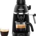 SOWTECH Coffee Machine, 3.5 Bar Espresso Cappuccino Machine with Milk Frother, 1-4 Cup Portable Coffee Maker for Latte, Cappuccino, 800W, Black