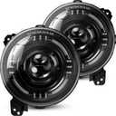 SUPAREE DOT Round LED Headlights with DRL and Hi/Lo Beam, 1000% Brighter 9 Inch HeadLight Assembly, Dual Beam Lens Anti-glare Headlight for 2018+ Jeep Wrangler JL JLU 2020+ Jeep Gladiator JT, 2Pcs
