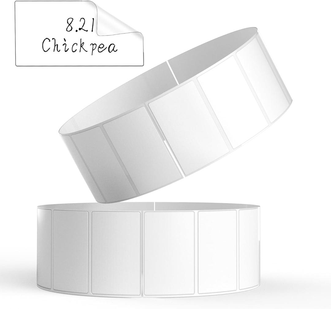 TechMark Blank Removable Freezer Labels, Waterproof & Oil Resistant Stickers for Food Containers, Jars & Pantry Organization (1" x 2") 200 Sheets