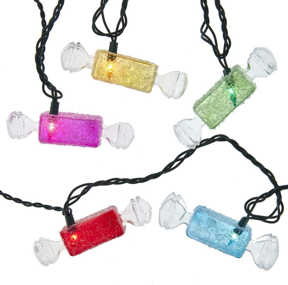 Kurt S. Adler UL 10-Light Multi-Color Glitter Candies Light Set