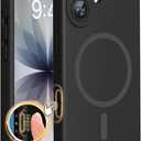 Miracase Magnetic for iPhone 17 Case, Compatible with MagSafe, Integrated Silicone Camera Control Cover, 3.0mm Thicken Shockproof Drop Protection Phone Case for 17, Black