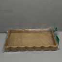 JUIOETURPine Wood Decorative Tray with Handle Rectangular Wooden Serving Tray for Breakfast in Bed,Coffee Table,Dining Table,or Kitchen - Perfect for Living Room,Bedroom,and Entryway Decor (burlywood)