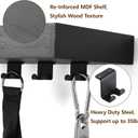 Tonal Accessory Shelf, Wall Mount Floating Shelf Organizer Fits Various Home Gym Accessories, Heavy Duty Space Saving Tonal Storage Rack with 6 T-Locks Clips Hooks Adapters Hanger, Black
