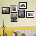 BESCRCL 8x10 Picture Frame Black Set of 6, Display Pictures 5x7 with Mat or 8x10 Without Mat for Wall Mounting or TableTop