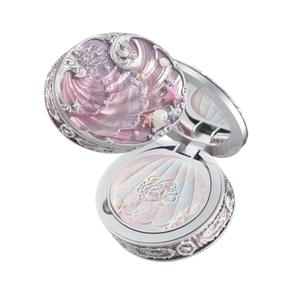 Flower Knows Shell's Jewel Collection Baked Powder,Makeup & Setting Pressed Powder Compact with Mirror and Puff,Pink Smooth Oil-Control Pore Blurring,0.32 Oz(02 Dreamy Pink) (0.32 Ounce (Pack of 1))