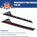 Windshield A-Pillar Molding Trim Kit Left Driver Side Compatible with 2011-2019 Ford Explorer Replaces: 926-450, BB5Z7803137AA, BB5Z7803145AA