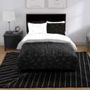 Jay Franco Hello Kitty Stars Full Comforter Set - 7 Piece Bedding Includes Sheet Set & Pillow Covers - Super Soft Zodiac Black & Gold Bedding