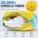 Shoe Washing Machine Bag 2 Pack, 20,000+ Chenille Sneaker Wash Bags for Washer and Dryer, Large Shoe Bag for Washing Machine with Self-Locking Zipper