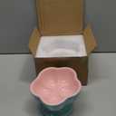 S&Q's CERAMICS Raised Cat Bowl, Elevated Cat Bowl for Food and Water, Ceramic Titled Dish, Anti Vomit & Whisker Friendly, Microwave and Dishwasher Safe (Pink, 5.8")