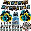 The   Birthday Party Supplies, The   Theme Birthday Party Decorations, Includes Cupcake Toppers Banner ,18 Balloons, Stickers Theme for Party