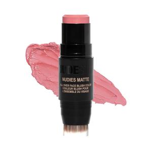 Nudestix Nudies Blush Stick 3-in-1 Cream Blush for Cheeks, Eyes & Lips with Built-In Brush | Soft Matte Finish for a Natural Flush