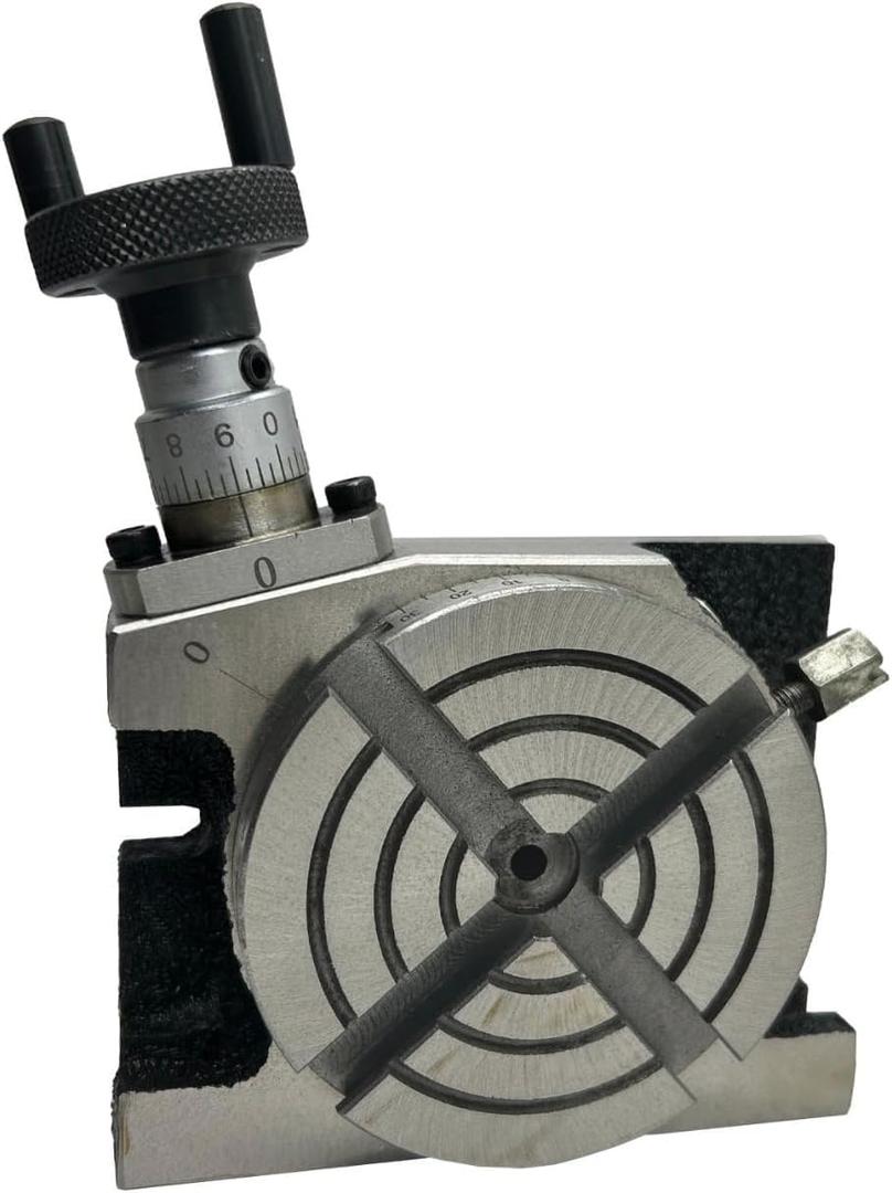 ASSORTS Precision 3" (75mm) Mini Rotary Table | Horizontal & Vertical Milling Tool with 4-Slot Base | Ideal for Milling, Indexing, Drilling, Model Engineering & Metalworking