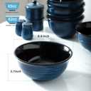 JINGUS Serving Bowls, 60oz Ceramic Mixing Bowls Set of 2 for Baking Cooking Kitchen Party, 8.4 inch Large Durable Bowls for Soup Salad Ramen Pho Fruit Cereal Popcorn, Microwave & Dishwasher Safe, Blue