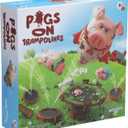 Pigs on Trampolines Board Games Family Game, Kids Games, Multi-Player, Board Games for Family Night, Preschool Toys, The Muddiest Pig Wins The Game, Hand-Eye-Coordination Game, Ages 6+