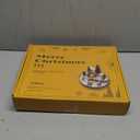 Oroyutor 12 Pcs Christmas Village Set - 13" Oak Wooden Lazy Susan with Santa Train, House & Trees  Indoor Christmas Centerpiece Decor for Holiday Coffee Table, Dining Table, or Mantel Decor