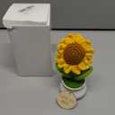 Crochet Sunflower with Positive Wood Tag-I Love You-Gift for Mom, Birthday Mothers Day Thanksgiving Christmas for Mom from Daughter Son Stepmother Adoptive