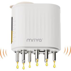 mriya Hair Oil Applicator Electric Scalp Oil Applicator, Hair Oiling Applicator, Oil Dispenser for Hair Growth, Scalp Massager Applicator Brush (White)