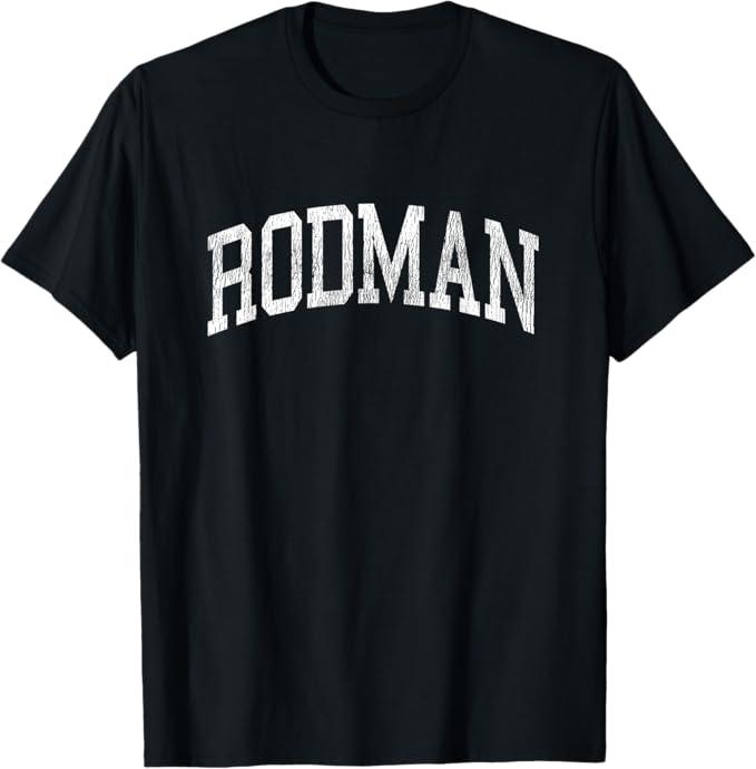 Rodman New York NY Vintage Athletic Sports Design TShirt, Size S
