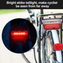 Flash Ebike Taillight 220° Wide Visibility, Fits for Rack Holes 50mm, Electric Bike Rear Light 6V-48V with SM/Waterproof Connector