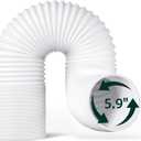 Portable AC Hose, 5.9 Inch Universal Portable Air Conditioner Vent Hose, Anti-Clockwise Replacement Exhaust Hose Up to 78.74"