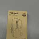 TECKNET Wireless Mouse, 2.4G Ergonomic Optical Mouse, Computer Mouse for Laptop, PC, Computer, Chromebook, Notebook, 6 Buttons, 24 Months Battery Life, 2600 DPI, 5 Adjustment Levels - Green