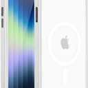 PinLiSheng Magnetic for iPhone Case [Mil-Grade Drop Protection] [Compatible with Magsafe] Shockproof Slim Transparent Protective Phone Case, (A-White, iPhone SE3/SE2/8/7)