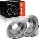 A-Premium 11.22 inch (312mm) Rear Solid Disc Brake Rotors Compatible with Select Chrysler Models - Pacifica 2004 2005 2006 2007 2008, 2-PC Set