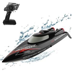 GoolRC RC Boat, WLtoys WL916 Remote Control Boat, 60KM/H High Speed RC Racing Boat for Pools or Lakes, 2.4GHz RC Boats with Low Battery Alarm for Kids and Adults,