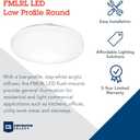 Lithonia Lighting 14 Inch Round LED Flush Mount Ceiling Light, Low Profile Modern Ceiling Light Fixture, 4000K Cool White Color Temperature, Dimmable, White (FMLRL 14 20840 M4)