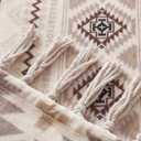 Boho Throw Blanket for Couch - Farmhouse Rustic Soft Blanket with Tassel, Western Aztec Vintage Blanket, Bohemian Cozy Blanket, Gifts for Women(50x60 Inches, Beige and Gray)