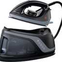 Sundu Iron Steamer for Clothes,1600W Steam Station Professional Steam Iron For Clothes with 44 oz Tank, 400 microsteam holes, Built-In Pump, Ceramic baseplate,Iron Lock For Easy Carry (Dark Black)