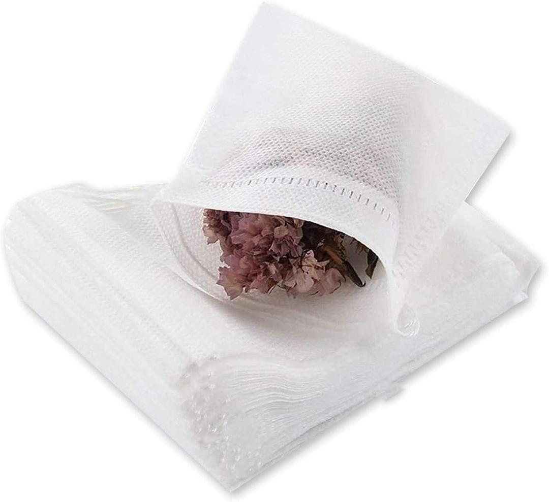 Fenshine 400 Pcs Tea Filter Bags Disposable Empty Tea Bags Drawstring Seal Tea Infusers Bag for Loose Leaf Teal (3.54" x 2.75" 400pcs Wood Pulp Paper)