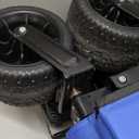 BEAU JARDIN Folding Push & Pull Beach Wagon 500 lbs Collapsible Foldable Wagons with Push Handle All Terrain Wheels Grocery Utility Camping Sports Garden Wagon Cart Blue (Extra Large)