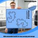 Puzzle Storage Folder for 1000-Pieces Folder Keeper for Jigsaw Puzzle Space-Saving Organizer Accessories Holds 20 Puzzles, HD Film Pockets (BLUE)