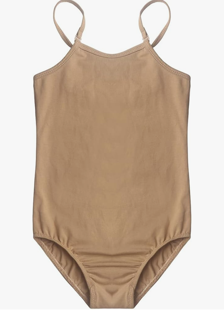 EQSJIU Girls Ballet Leotard Nude Camisole Seamless Dance Undergarment with Adjustable Straps Gymnastics Leotards 2-12 Years