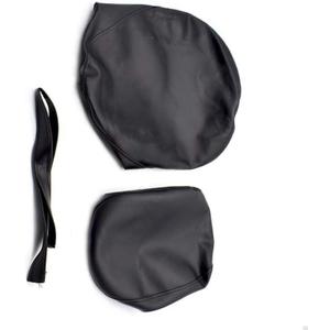 Leather Motorcycle Drive Seat Cover Rear Passenger Pad Cushion Cover Waterproof, 15x17 inches, 9x7 inches, 28 inches long