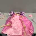 Princess Dress for Girls Princess Dress Up Costume Birthday Party Halloween Cosplay Costume with Accessories (3-4 Years, Purple)