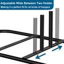 EASTTOWEST Hanger Stacker Organizer, 33 inch Height Stand, Clothes Hanger Storage Rack, Laundry Room, Black