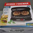 George Foreman GR10B 2-Serving Mini Grill & Panini Press, Compact 7.3 x 5.6 Cooking Surface,12 Servings, Dorms & Small Kitchens