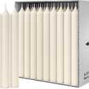 Simply Soson Ivory Household Candles 7 inch Dinner Candlesticks, Set of 45 Bulk Pack, 6+ Hours Clean Burning, Shabbat Dinner Candles, Dripless, Emergency Candle