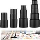 4Pcs Vacuum Hose Adapters, Universal Hose Adapters 1-3/8 inch to 1-1/4 inch Vacuum Connector Attachment, 1-1/2" to 1-3/8" to 1-1/4", 1" to 1-1/8" to 1-3/8" to 1-5/8"