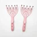 TJE Handheld Scalp Massager, 2 Pack with 9 Claws & Rolling Balls for Head & Body, Portable Relaxation Tool for Home, Office & Travel, Pink