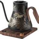 INTASTING Electric Kettle, Gooseneck Electric Kettle, ±1℉ Precise Temperature Control, Stainless Steel Interior, Quick Heating for Pour Over Coffee, Tea & Boiling Water, 0.9L (Rainforest)