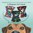 wegreeco Washable Male Dog Belly Band (Stylish Pattern)- Pack of 3 - Male Dog Belly Wrap, Dog Diapers Male (Childlike Creatures, X-Large)