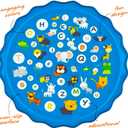 ArtCreativity Splash Pad for Kids and Pets - 60 Inches - Non-Slip Sprinkler Baby Play Mat with Sound & Light - Outside Water Toys for Toddlers and Dogs - Inflatable Kiddie Summer Wading Pool Toy