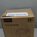 EUHOMY Nugget Ice Maker Countertop with Handle, Ready in 6 Mins, 34lbs Per Day, Removable Top Cover, Auto-Cleaning, Portable Sonic Ice Maker with Basket and Scoop, for Home/Party/RV/Camping (Black)