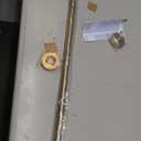 One-Piece Tension Curtain Rod 54-90 inch Brushed Gold Shower Curtain