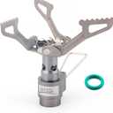 BRS Stove BRS 3000T Stove Titanium Ultralight Backpacking Stove Portable Propane Camping Stove Gas Burner Camp Stove only 26g with Extra O Ring (BRS-3000T Stove)